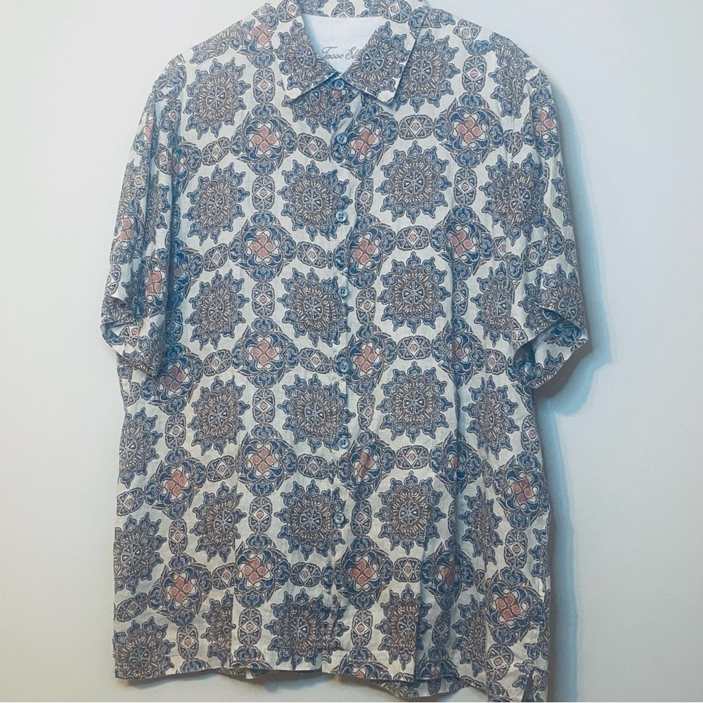 Tasso Elba Multicolor Patterned Shirt